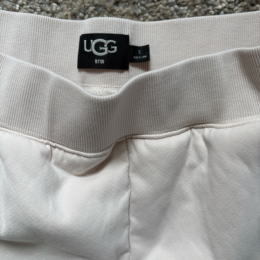 Ugg Dayan Bonded Fleece Sweatpants in Beige Size Small - Picture 2 of 5